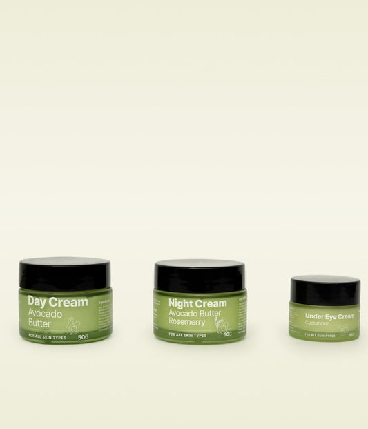 Hydrating Combo of Day Cream, Night Cream & Undereye Cream 50g+50g+15g