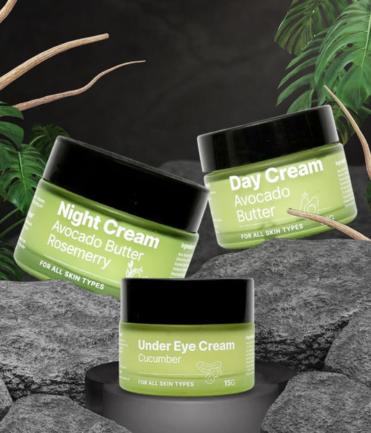 Hydrating Combo of Day Cream, Night Cream & Undereye Cream 50g+50g+15g