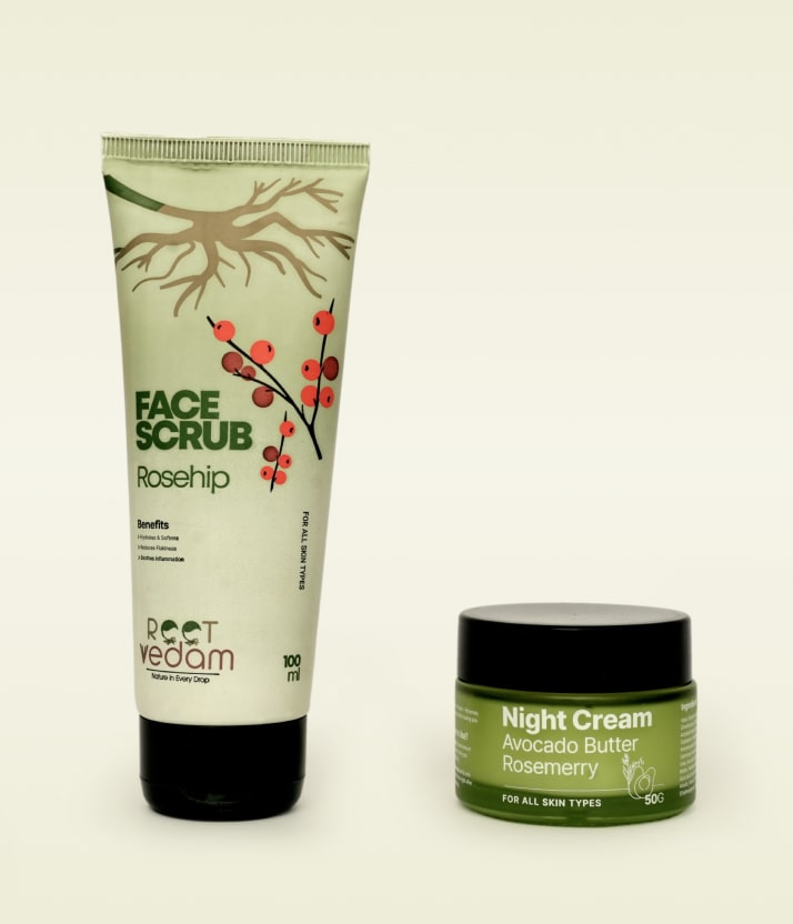 Nature-inspired Face Scrub & Night Cream 100ml+50g