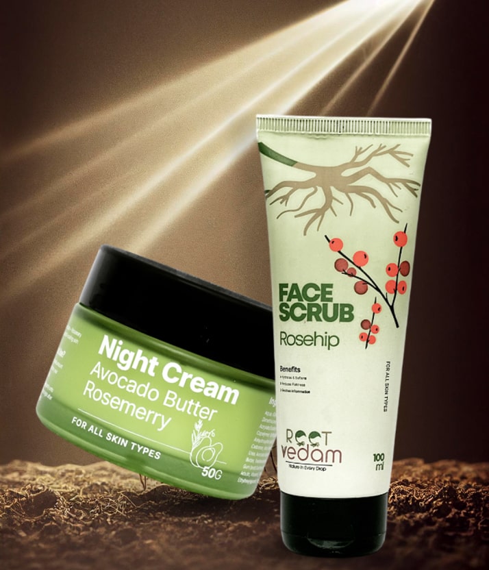 Nature-inspired Face Scrub & Night Cream 100ml+50g