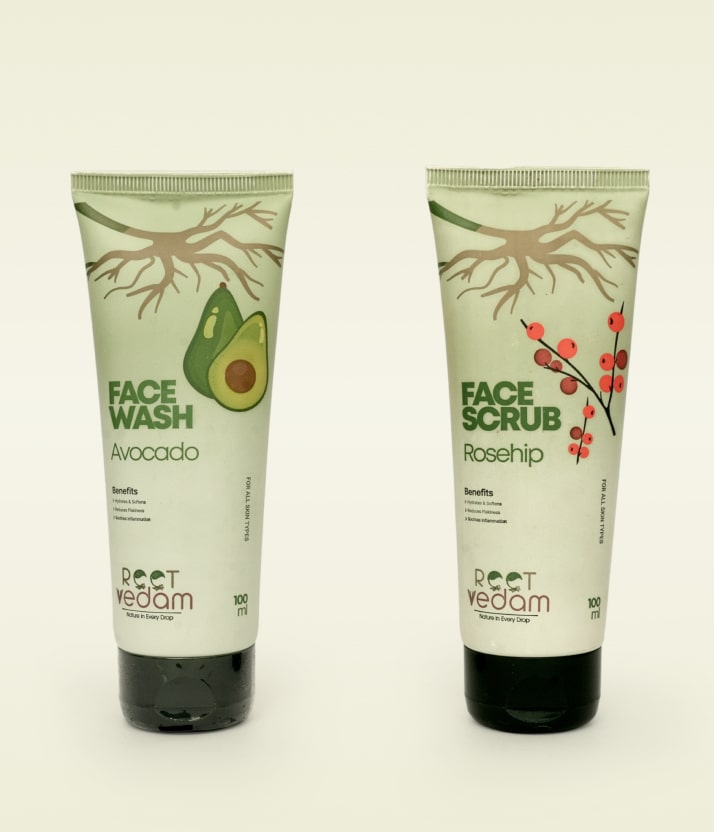 Face Combo of face wash & face scrub 100ml+100ml