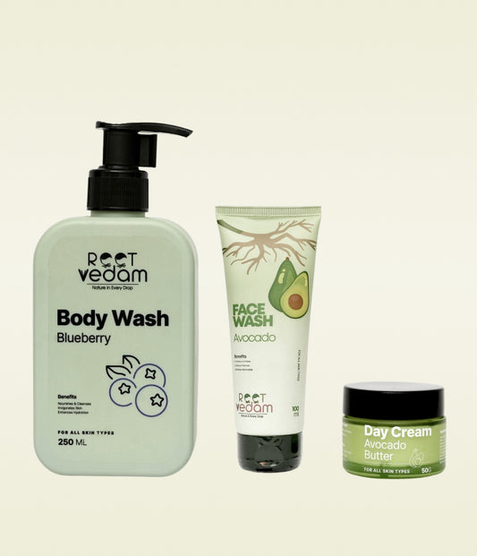 Summer Essential Combo Body wash, Face Wash & Day Cream 250ml+100ml+50g